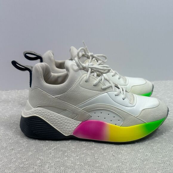 STELLA MCCARTNEY Eclypse Rainbow Platform Sneakers Shoes EU 40 US 10 9.5 - Picture 1 of 12